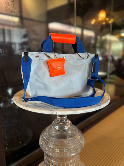 【予約販売】ブルー×チャコール（本体：ホワイト）／FACTORY OMOTO／BASIC TOTE