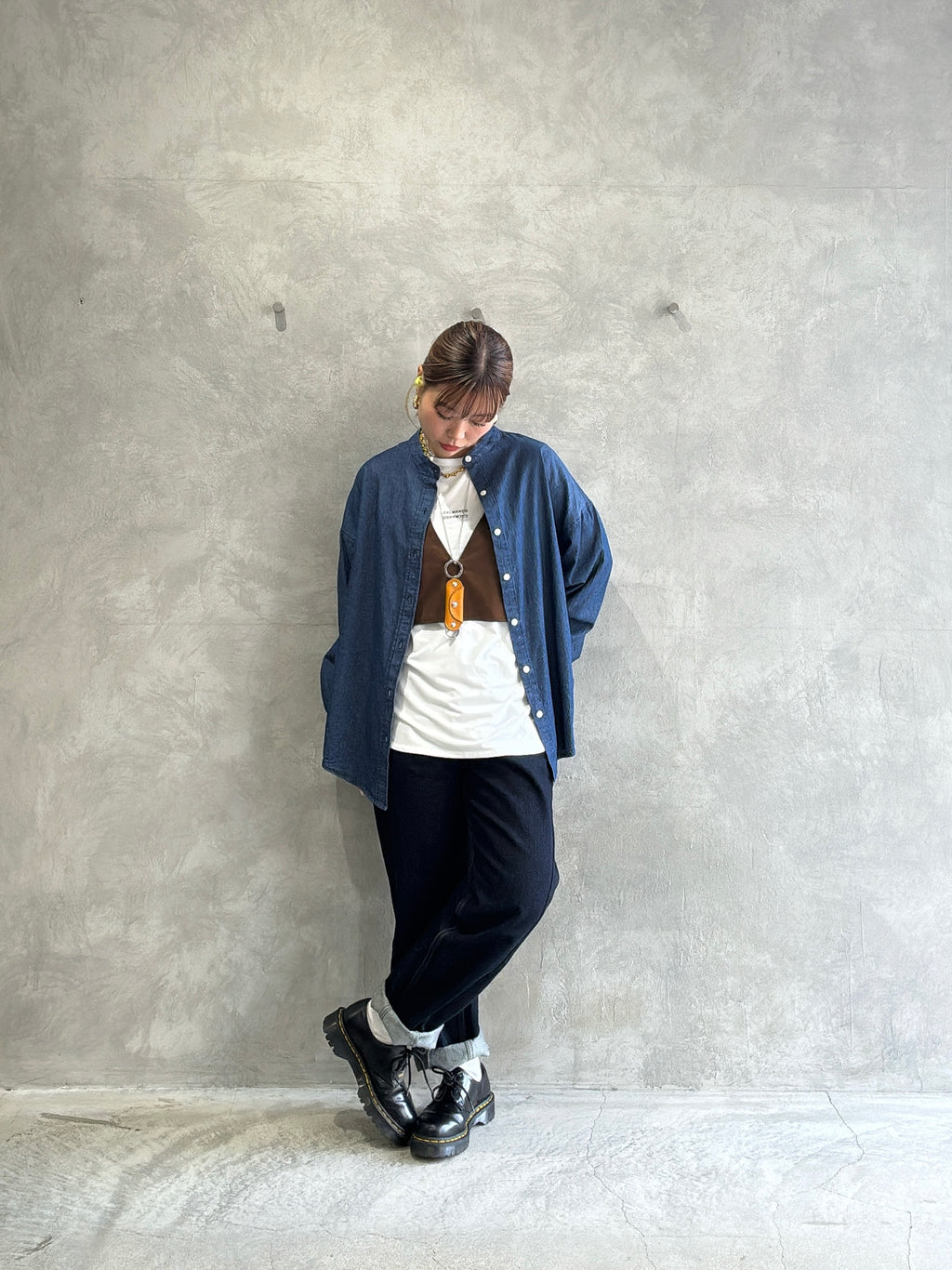 ロゴさらさらロンT／Anna Kerry