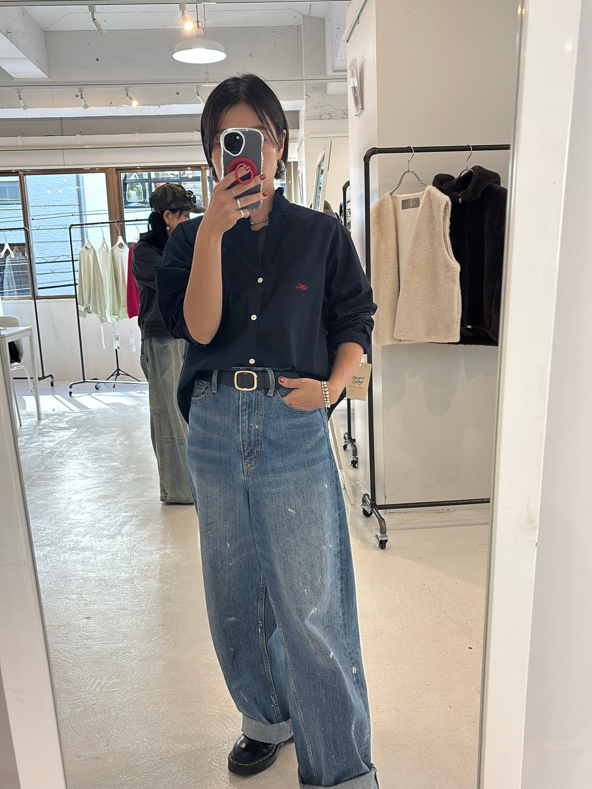 【予約⚡︎販売】オックスフォードフリルシャツ／MG BL - 27013 - S／MARGAUX VINTAGE／2027 PRE SPRING COLLECTION