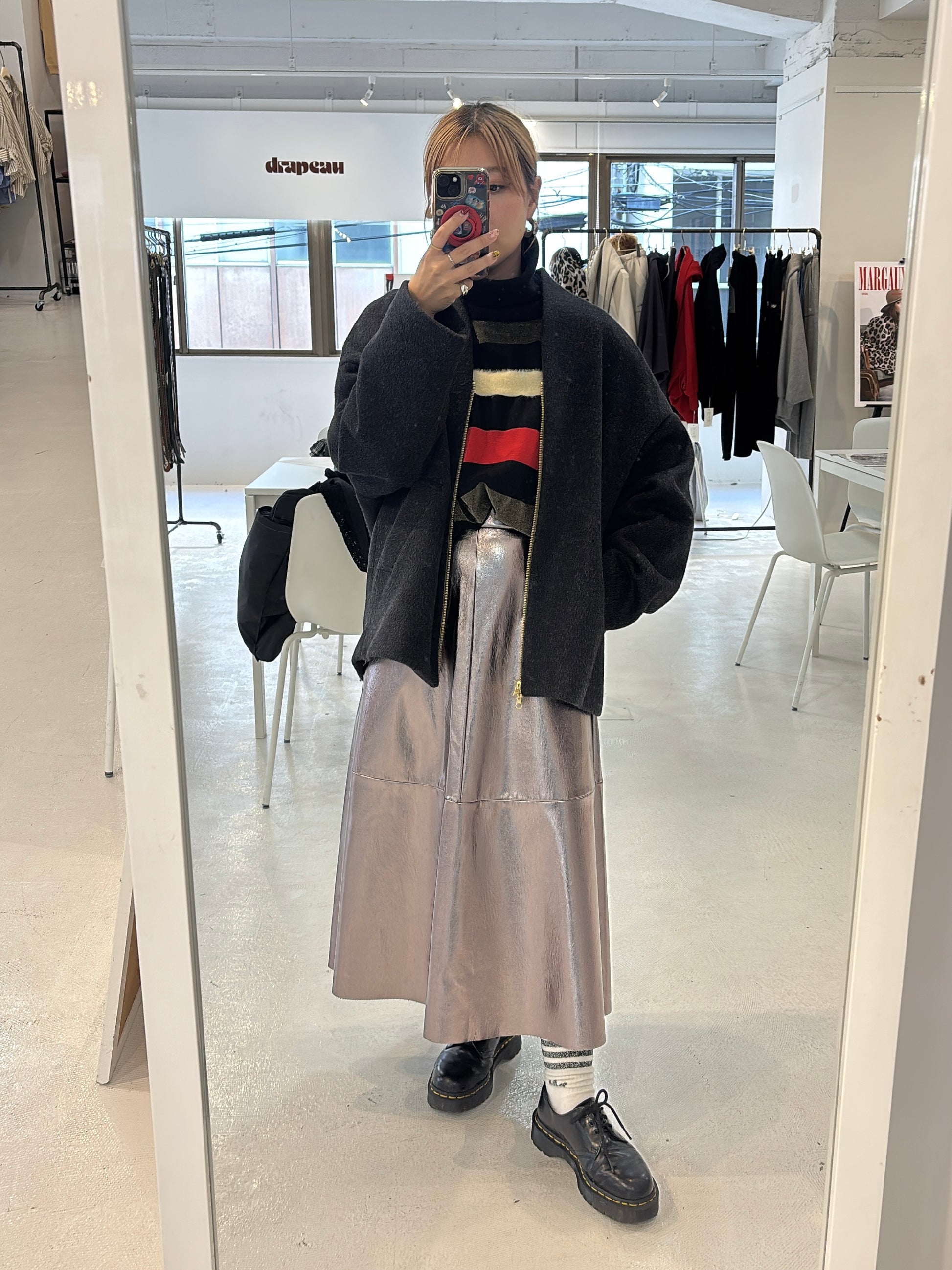 【予約⚡︎販売】メタリックスカート／MG SK-26124-A／MARGAUX VINTAGE／2026 AW＃2