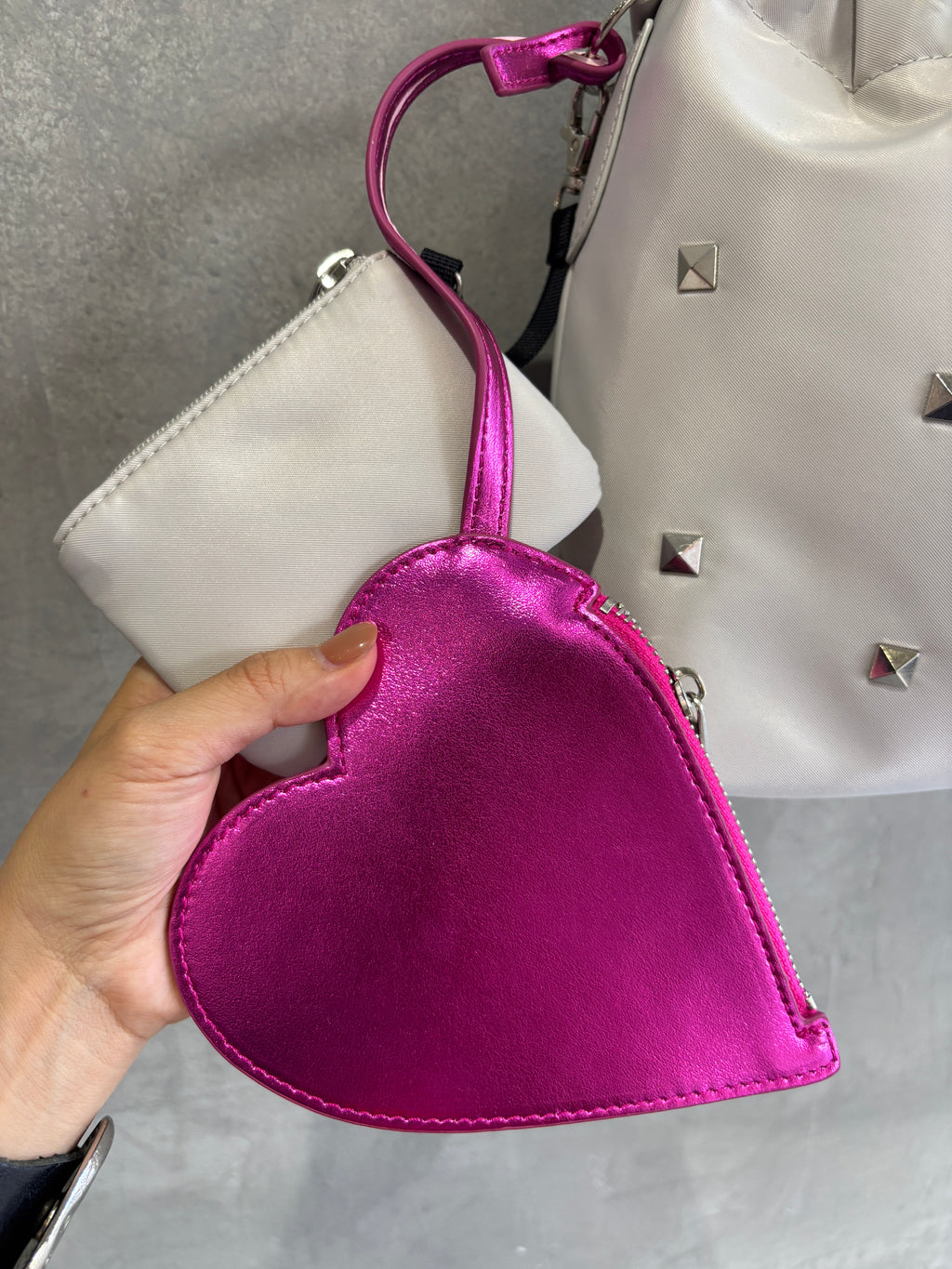 【予約販売】スタッズパディング巾着バッグ／cheek