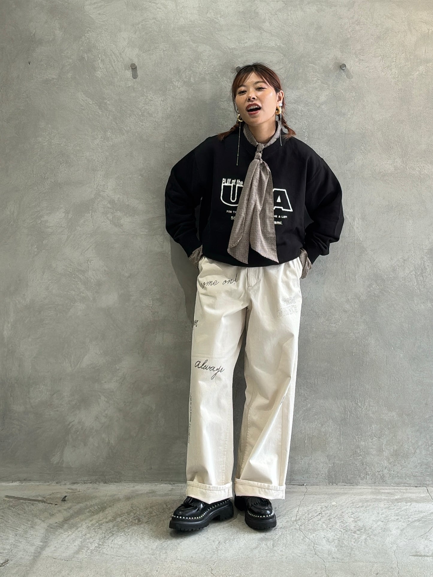 【再入荷】プリントチノパン／LE MÉLANGE