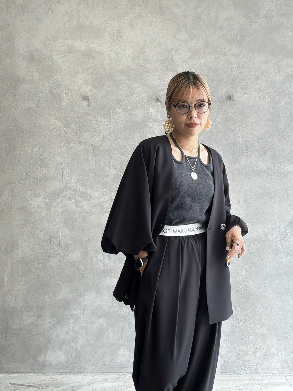 バルーンスリーブノーカラーJK／MG JK-26088-A／MARGAUX VINTAGE／2026 AW＃1