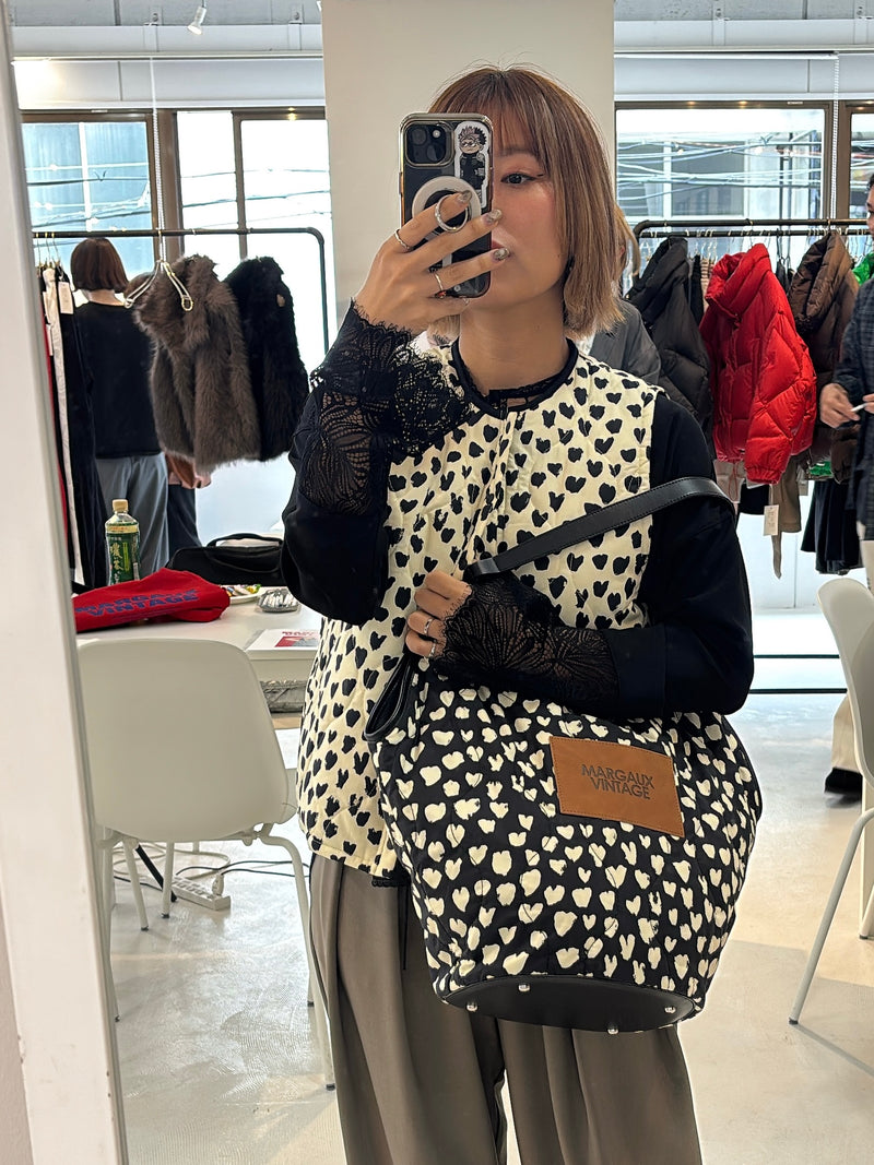 受付終了【予約⚡︎販売】ハート柄パディングベスト／MG JK-26086-A／MARGAUX VINTAGE／2026 AW＃1
