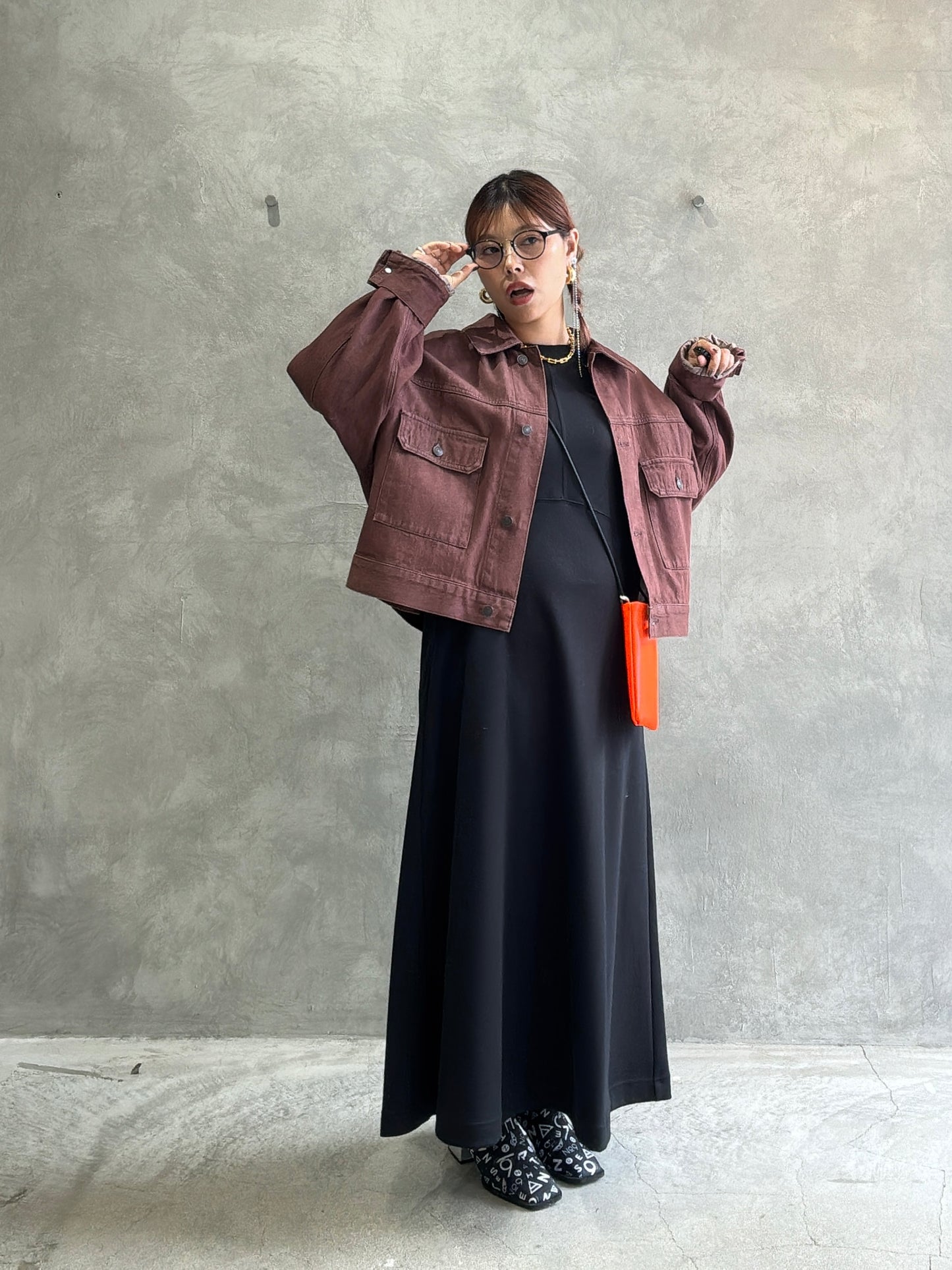 【再入荷】ドルマン切替ワンピース／Dignite collier