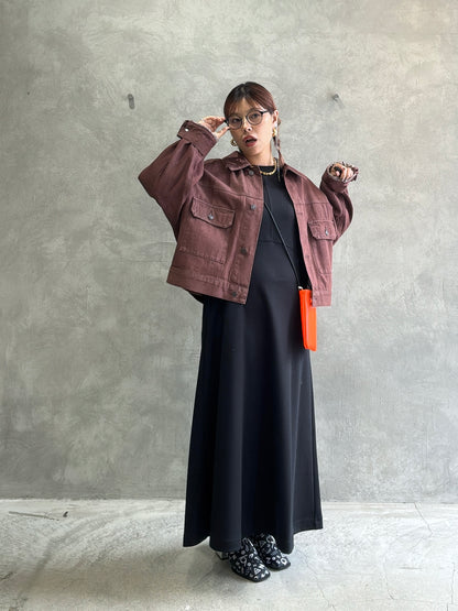 【再入荷】ドルマン切替ワンピース／Dignite collier