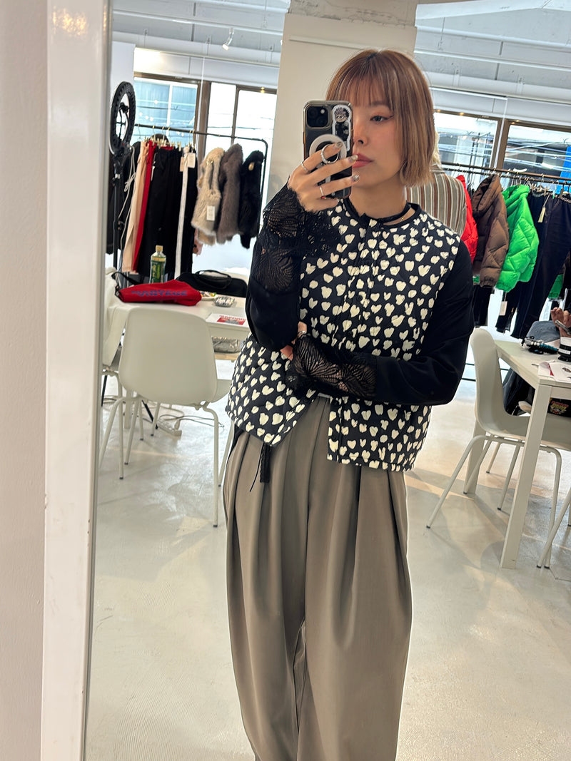 受付終了【予約⚡︎販売】ハート柄パディングベスト／MG JK-26086-A／MARGAUX VINTAGE／2026 AW＃1