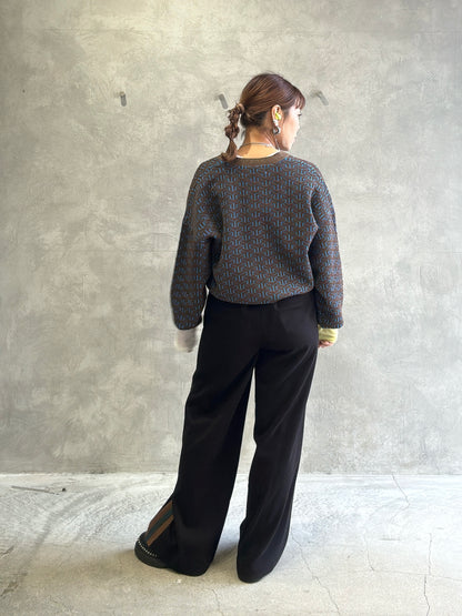 バイカラーインナーニット／LHELBIE