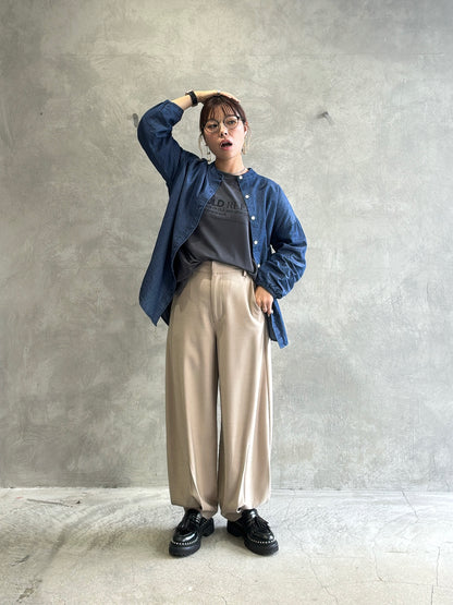 ロゴプリントさらさらロンT／Anna Kerry