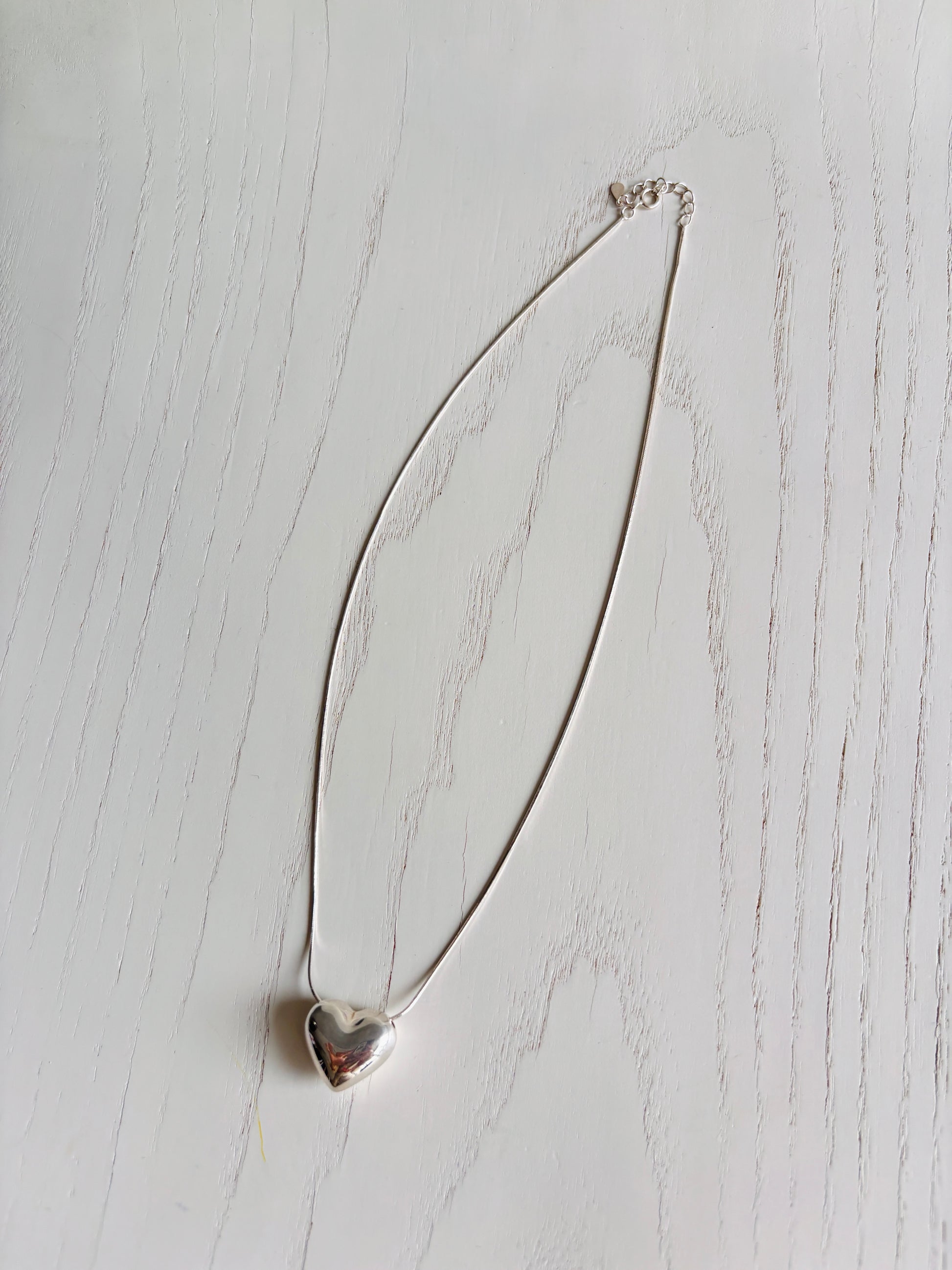 スリークハートネックレス／silver925