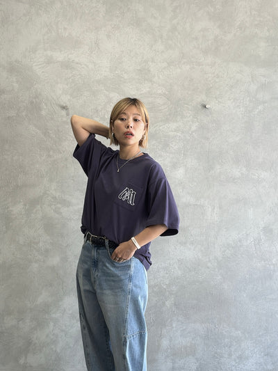 受付終了【予約販売】men'sサイズ／コード刺繍ポケット Tシャツ／ING