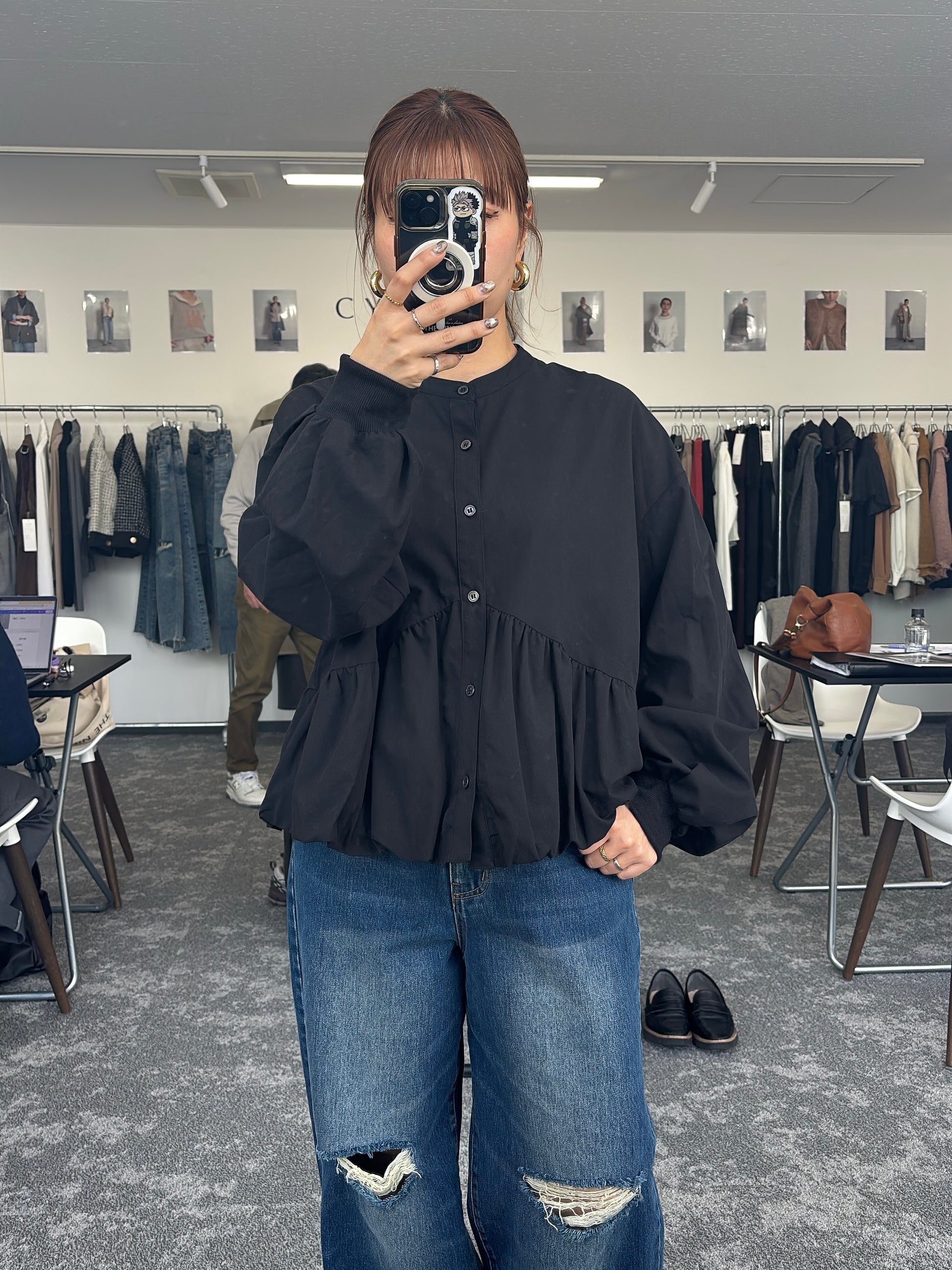 【予約⚡︎販売】ギャザーバルーンシャツ／604489／CYAN tokyo／2026 AW#1