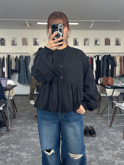【予約⚡︎販売】ギャザーバルーンシャツ／604489／CYAN tokyo／2026 AW#1