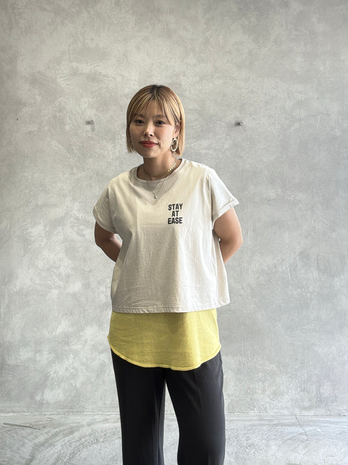 コンパクトプリントTシャツ／Dignite collier