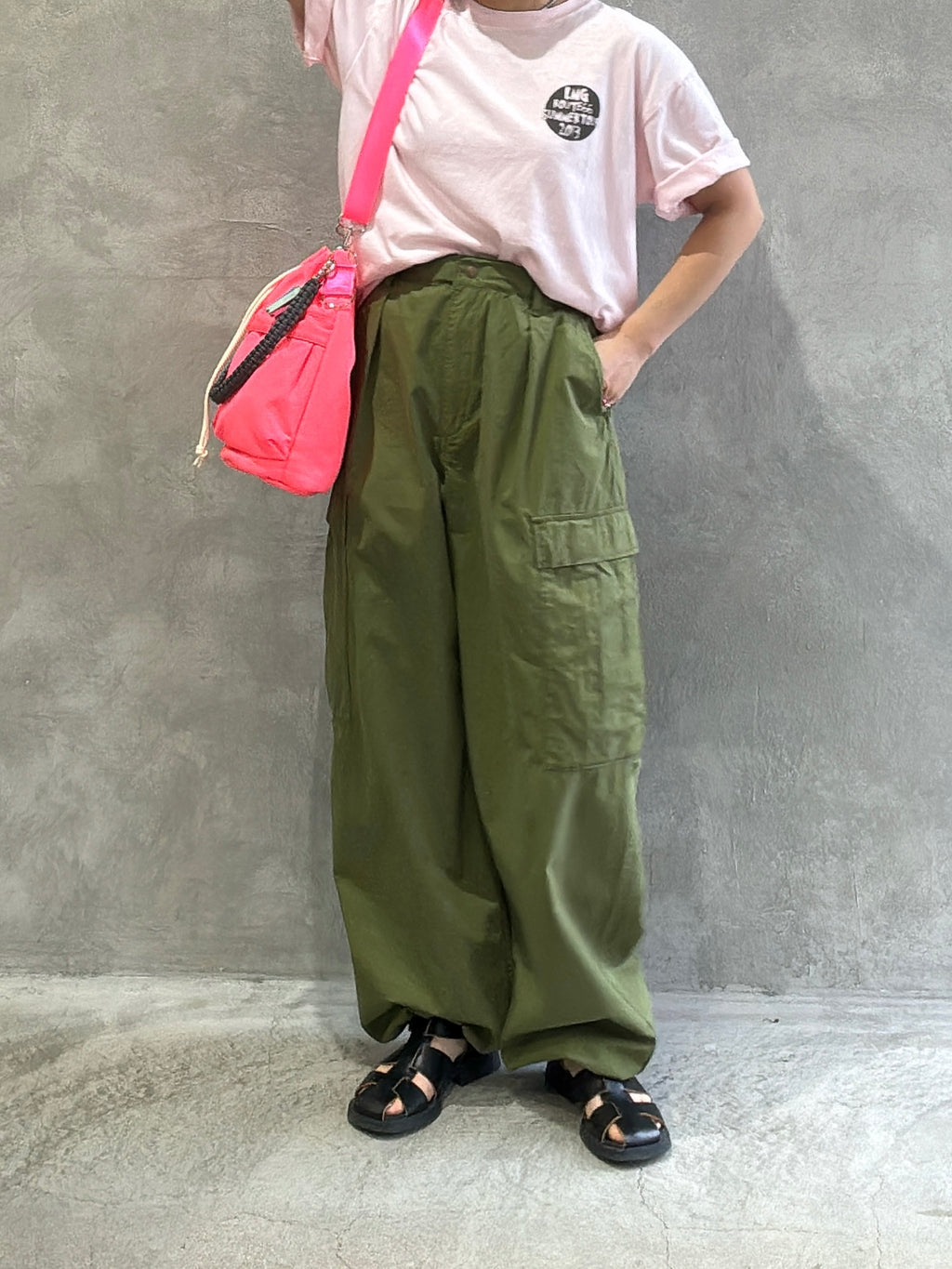 カーゴパンツ（無地・花柄）／8623504・8623505／LE MÉLANGE