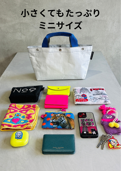 【予約販売】ブルー×チャコール（本体：ホワイト）／FACTORY OMOTO／BASIC TOTE