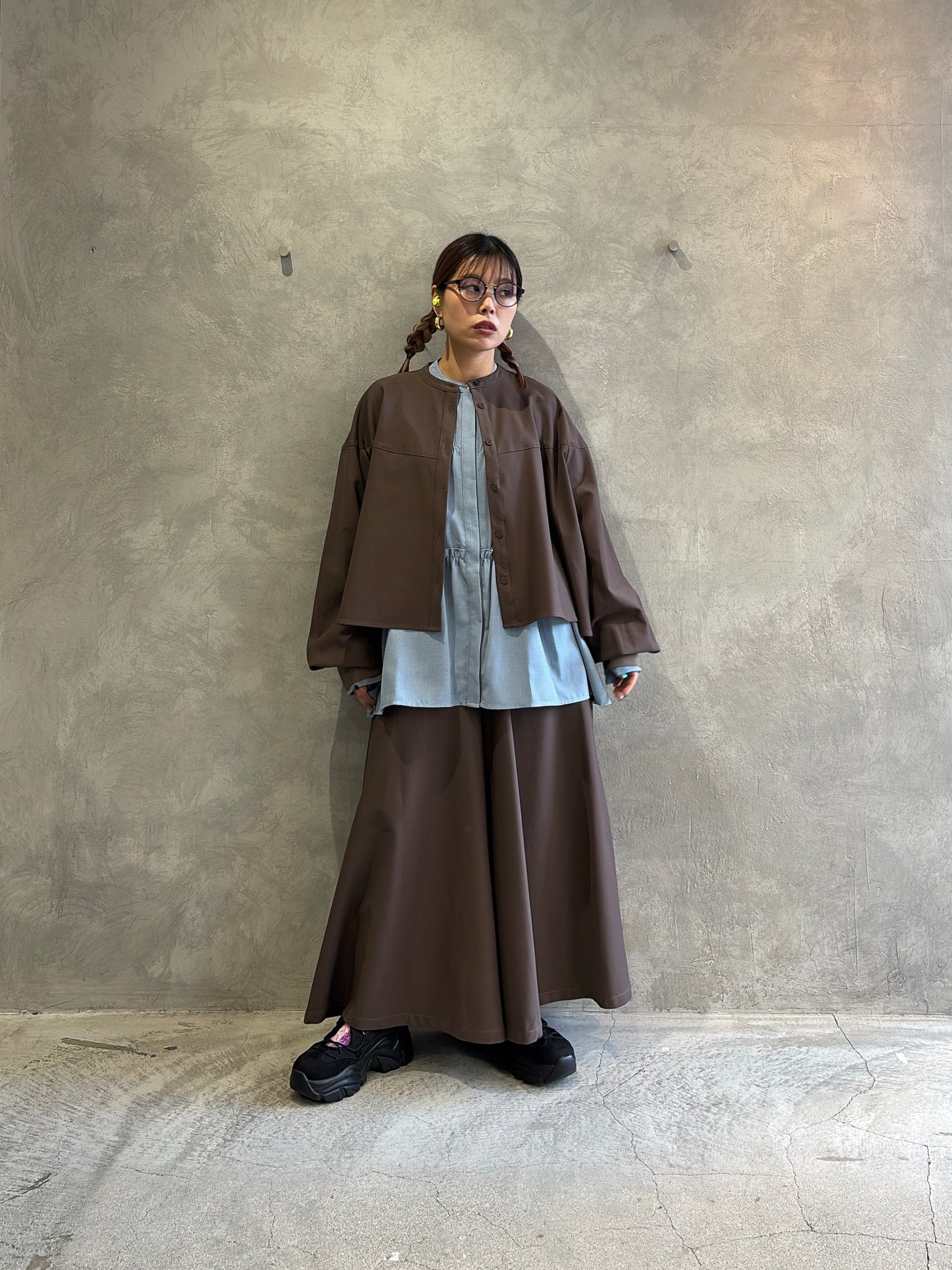 ラウンドヨークガウチョパンツ／CYAN tokyo