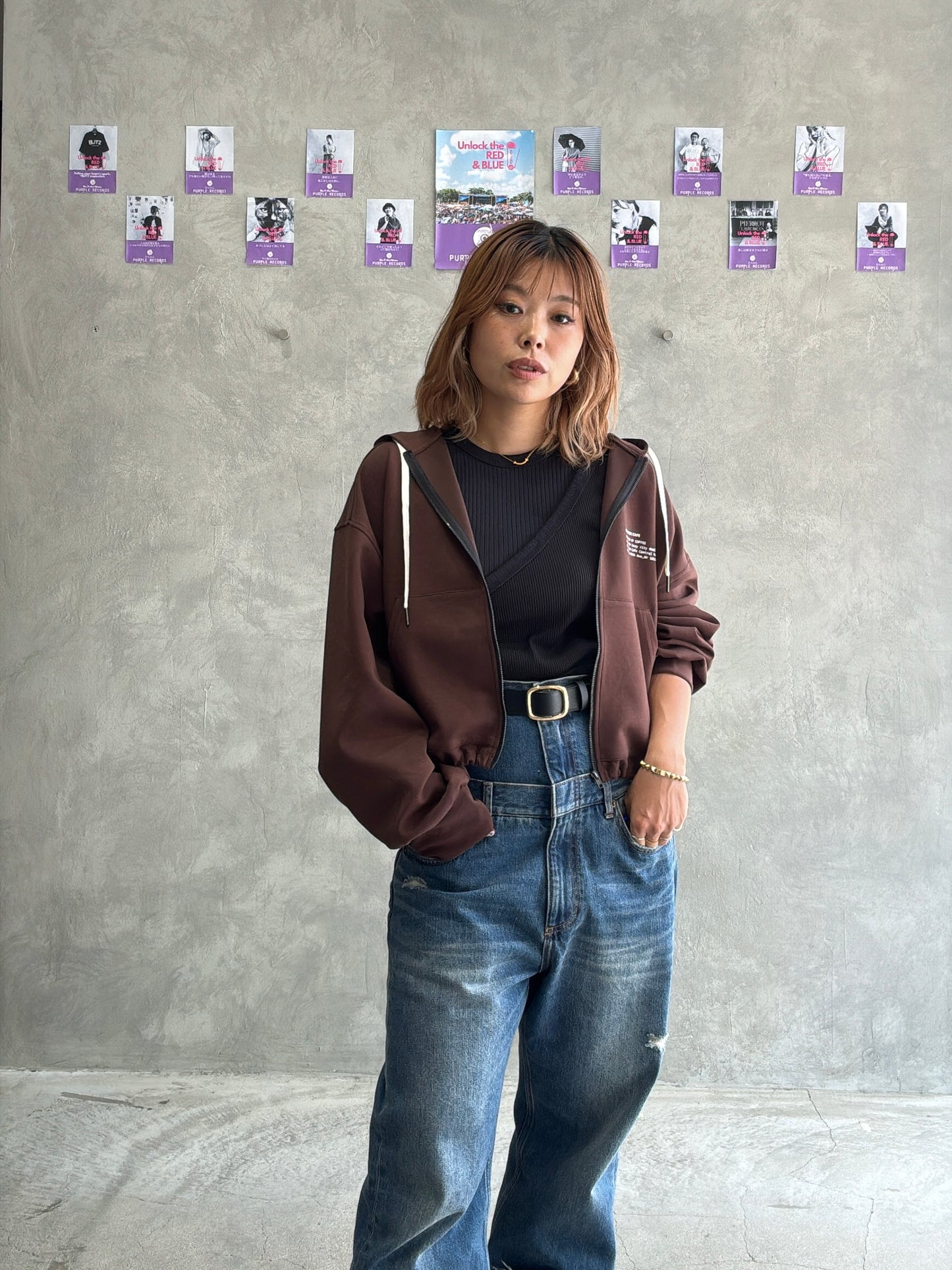 ジップアップパーカー／Anna Kerry