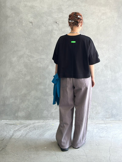 綿×麻フリンジワイドパンツ／PRIORITY／MNMS