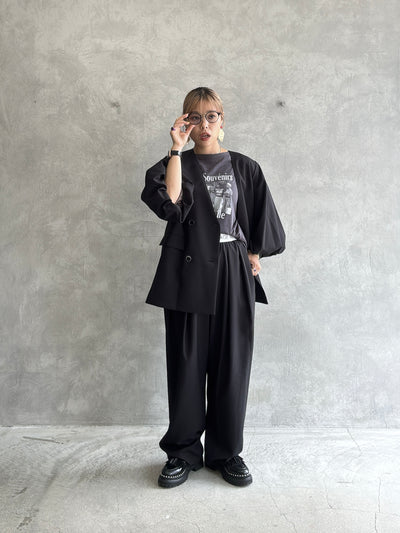 バルーンスリーブノーカラーJK／MG JK-26088-A／MARGAUX VINTAGE／2026 AW＃1