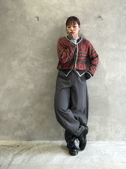 バイカラーインナーニット／LHELBIE