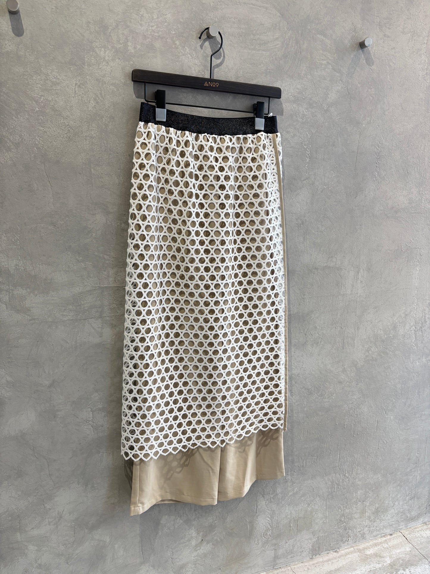 メッシュレイヤードパンツ／LHELBIE