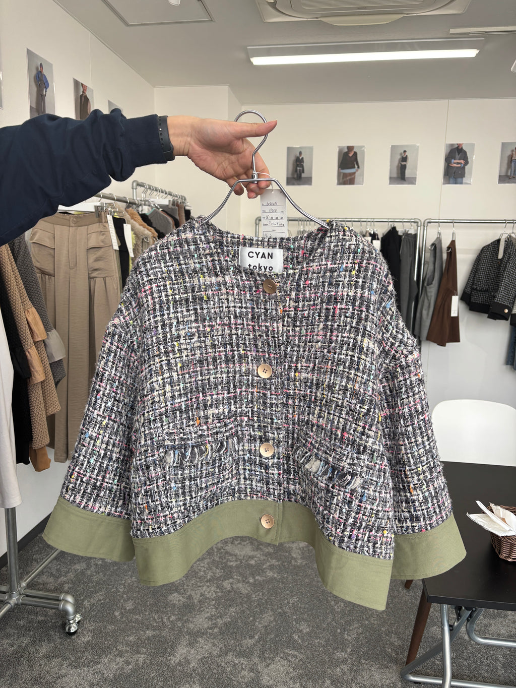 【予約⚡︎販売】ハーフスリーブ MIXツイードJK／604483／CYAN tokyo／2026 AW#1