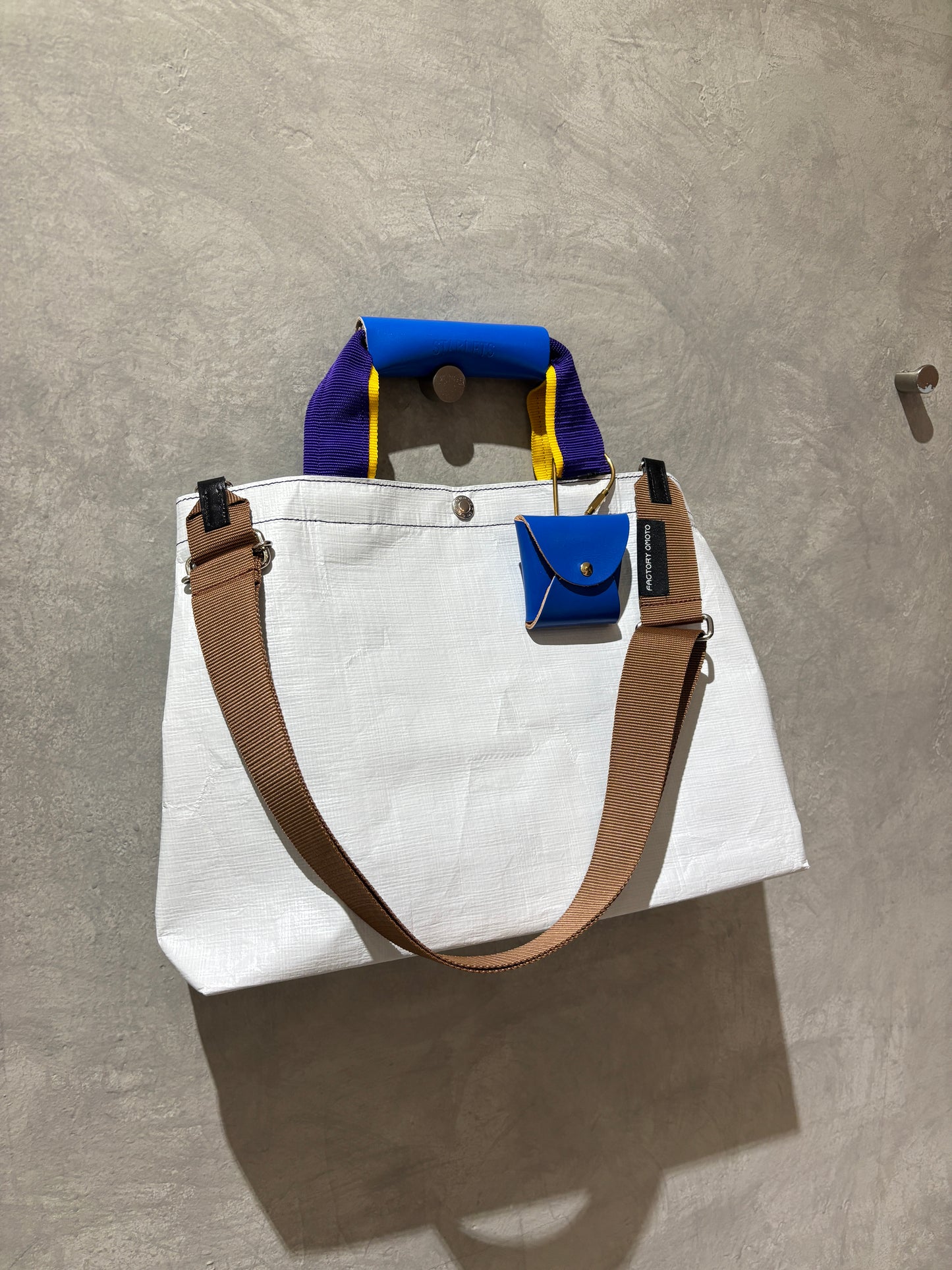 【予約販売】パープル×イエロー（本体：ホワイト）／FACTORY OMOTO／BASIC TOTE