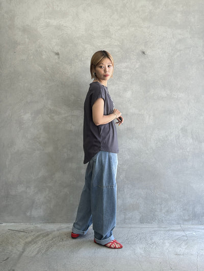受付終了【予約販売】marcher シアー天竺ソフトフレンチTシャツ／ING