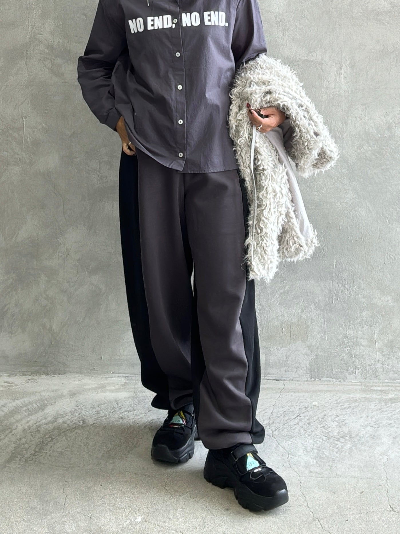 【再入荷】ポンチバイカラーパンツ／palm RICHE