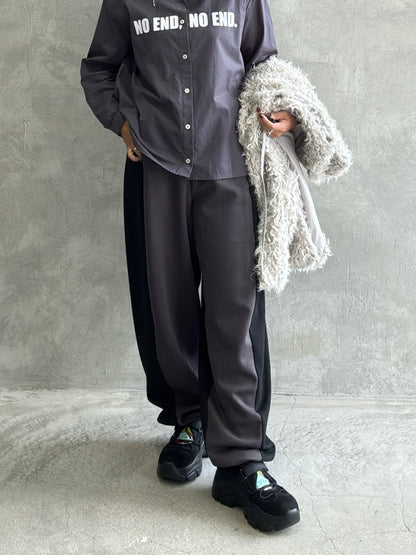 【再入荷】ポンチバイカラーパンツ／palm RICHE