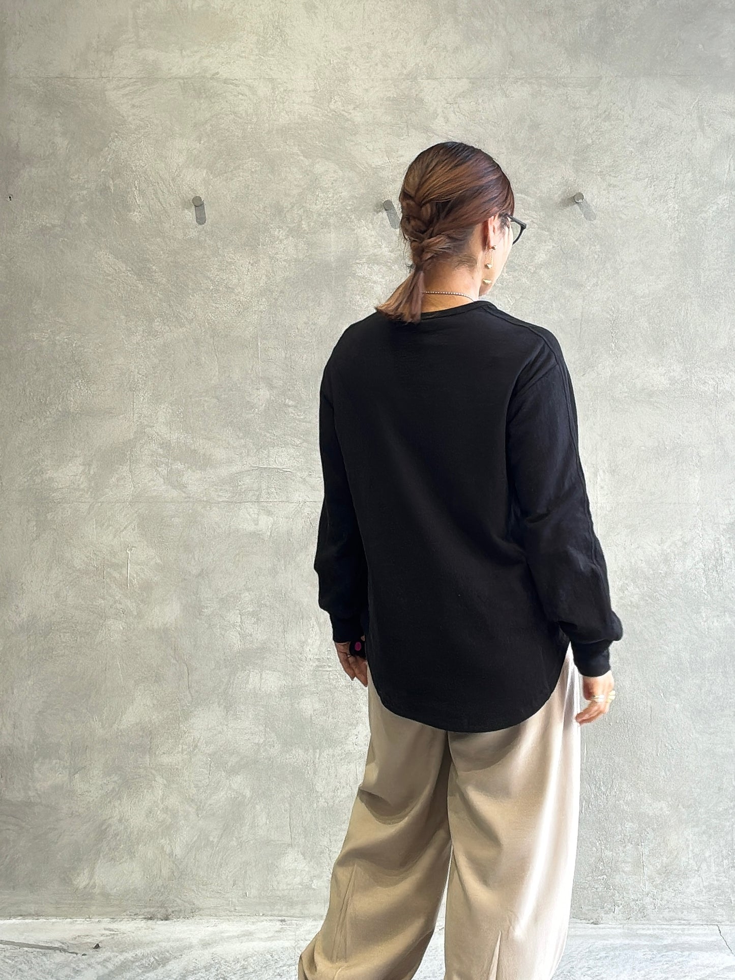 異素材ミックスカットソー／Dignite collier