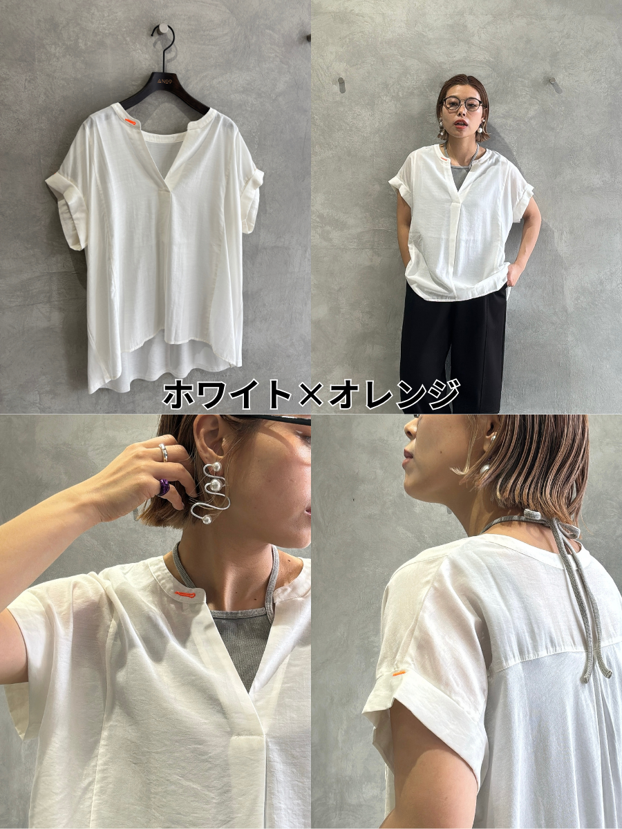 ミニエペ⚡︎シアースキッパー半袖カットソー／No.9-the Nines-