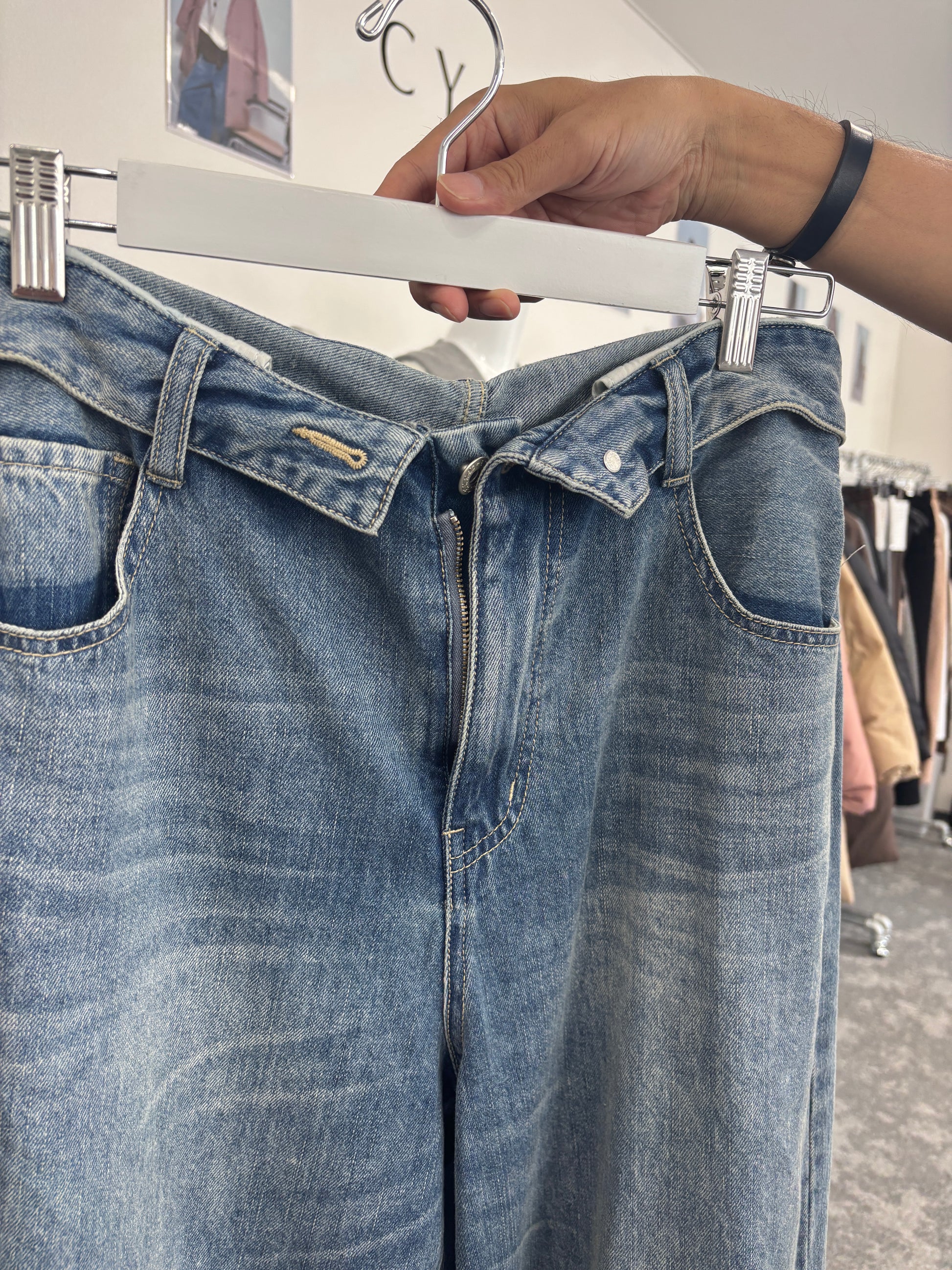 【予約⚡︎販売】ロールウエストワイドデニム／607534／CYAN tokyo／2026 AW#2