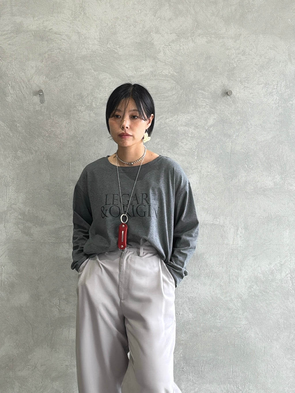 ロゴプリントロンT／Anna Kerry