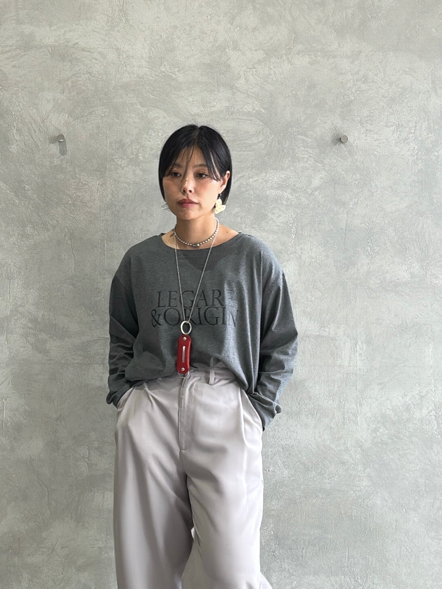 ロゴプリントロンT／Anna Kerry