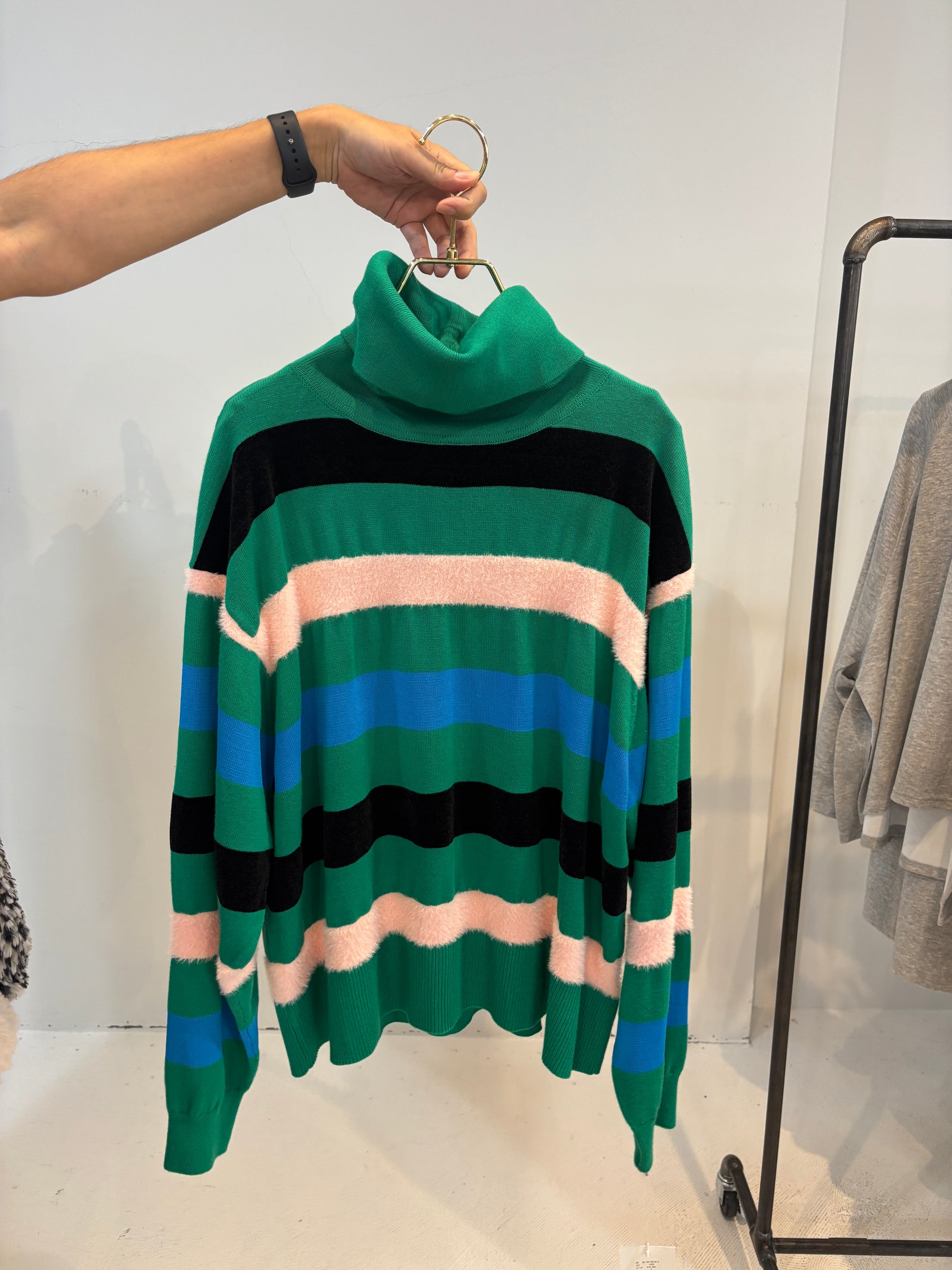 【予約⚡︎販売】異素材ボーダータートルニット／MG KN-26120-A／MARGAUX VINTAGE／2026 AW＃2