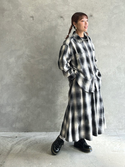 チェックシャツ／Dignite collier