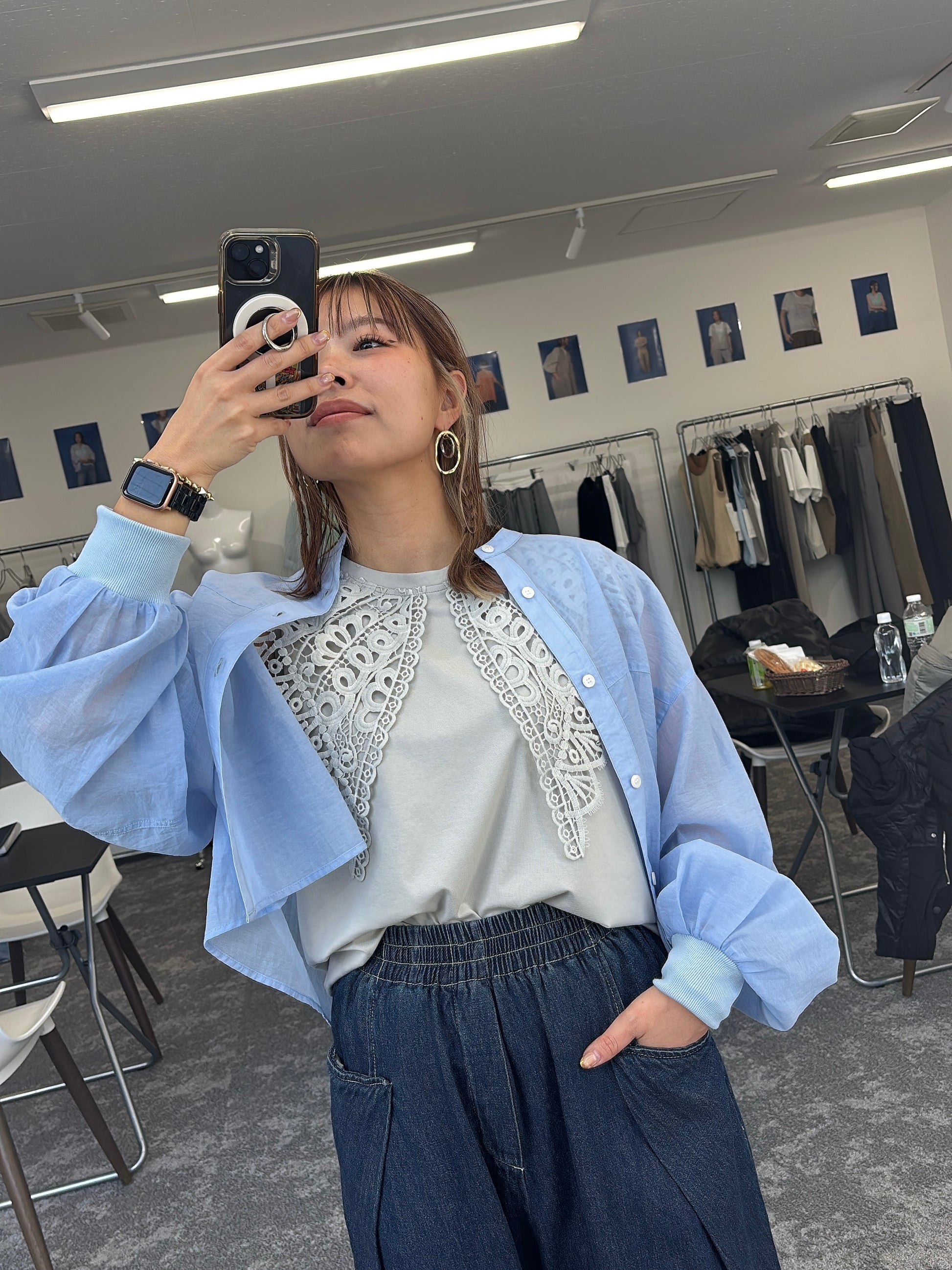 【予約販売】ソフトオーガンリブショートシャツ／601457／CYAN tokyo／2026 SS#2