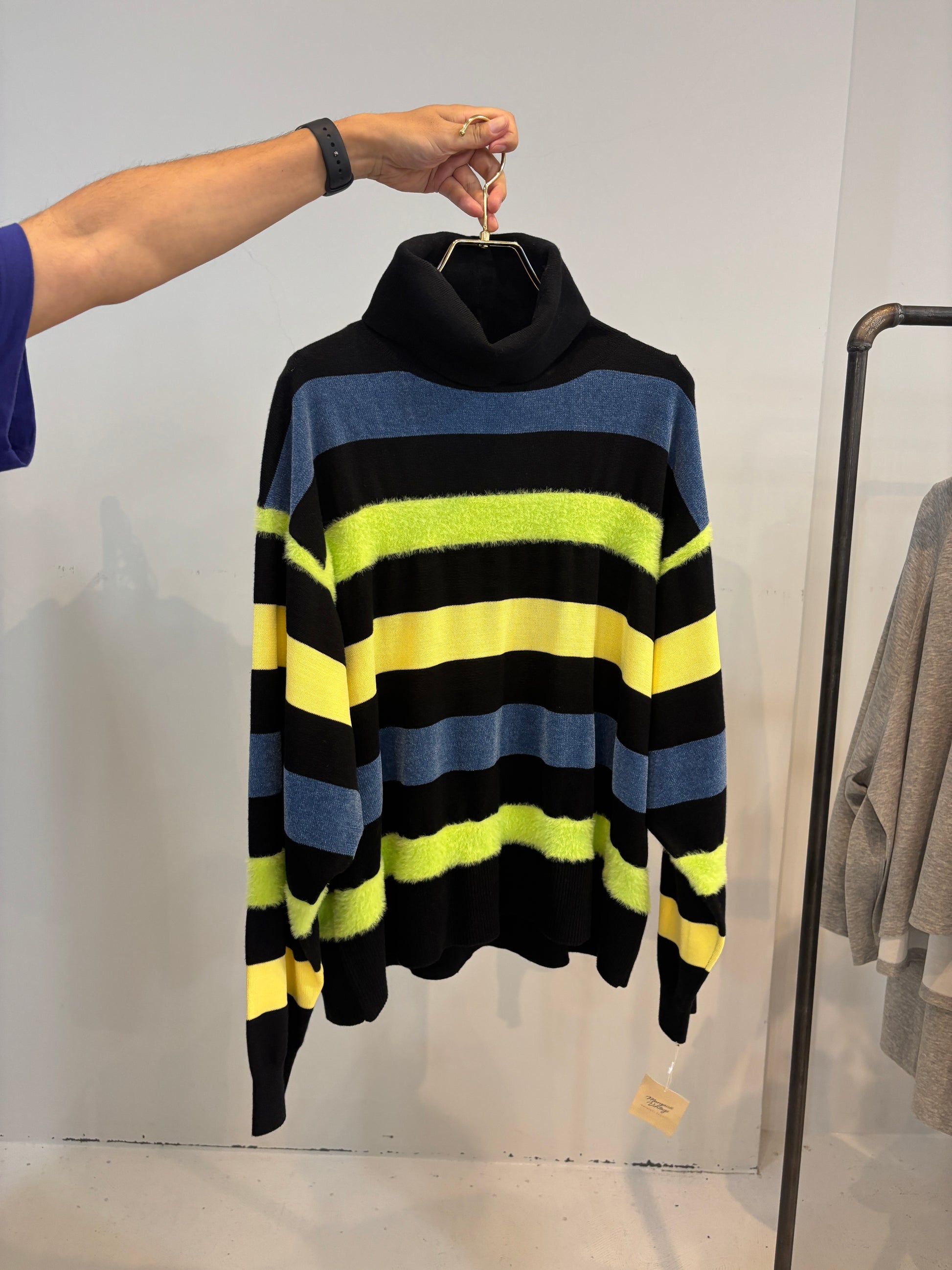 【予約⚡︎販売】異素材ボーダータートルニット／MG KN-26120-A／MARGAUX VINTAGE／2026 AW＃2