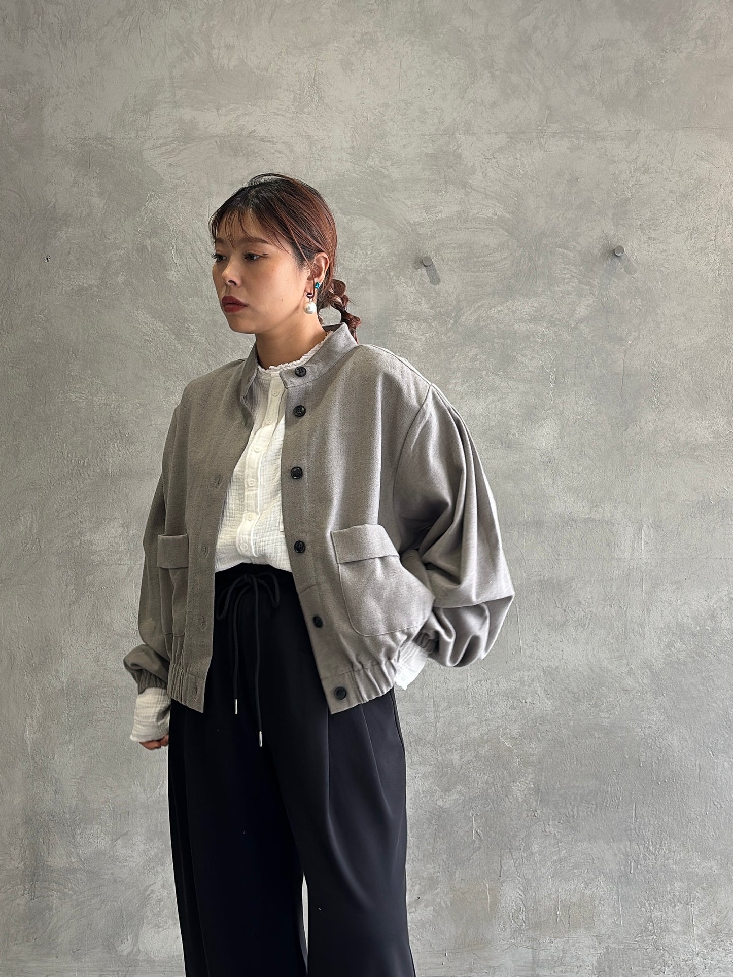 ダブルガーゼノーカラーシャツ／LE MÉLANGE