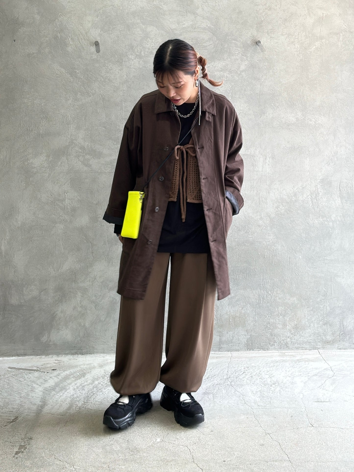 透かしアーガイルニットベスト／CYAN tokyo