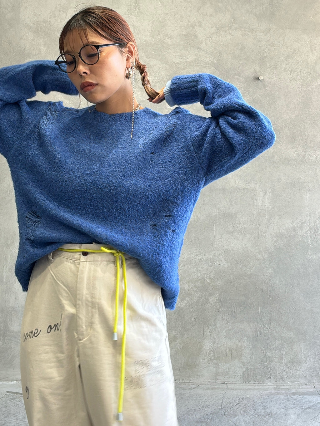 ループヤーンダメージニット／HCAE