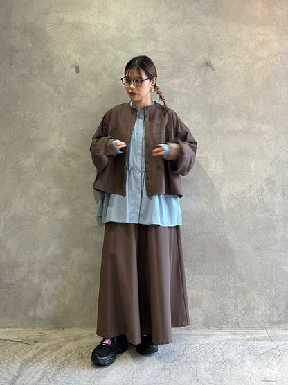 ラウンドヨークガウチョパンツ／CYAN tokyo