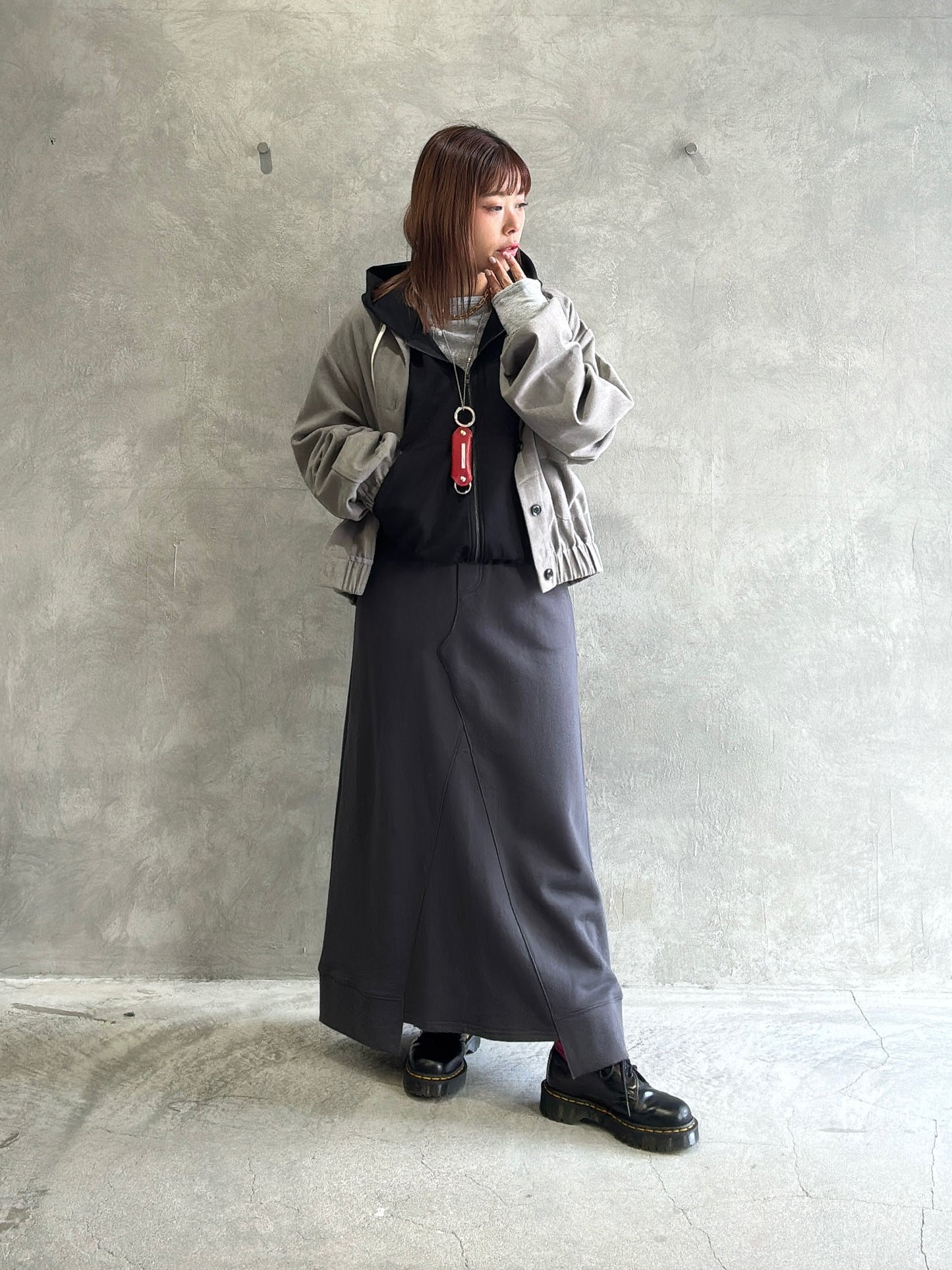 リメイクスウェットスカート／TRANOI