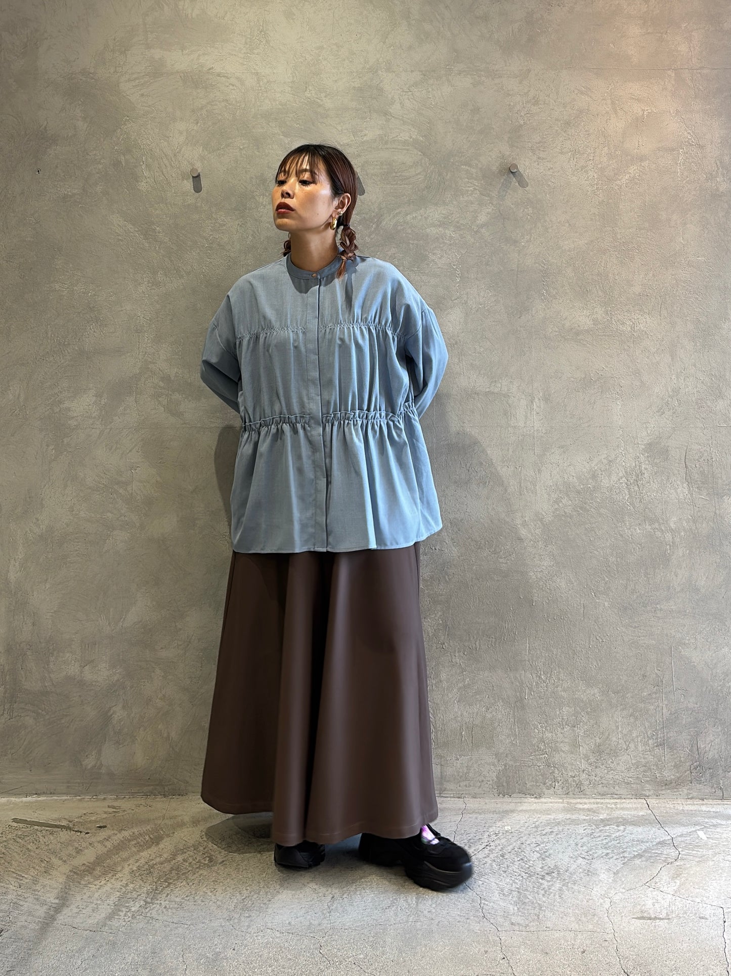 ラウンドヨークガウチョパンツ／CYAN tokyo