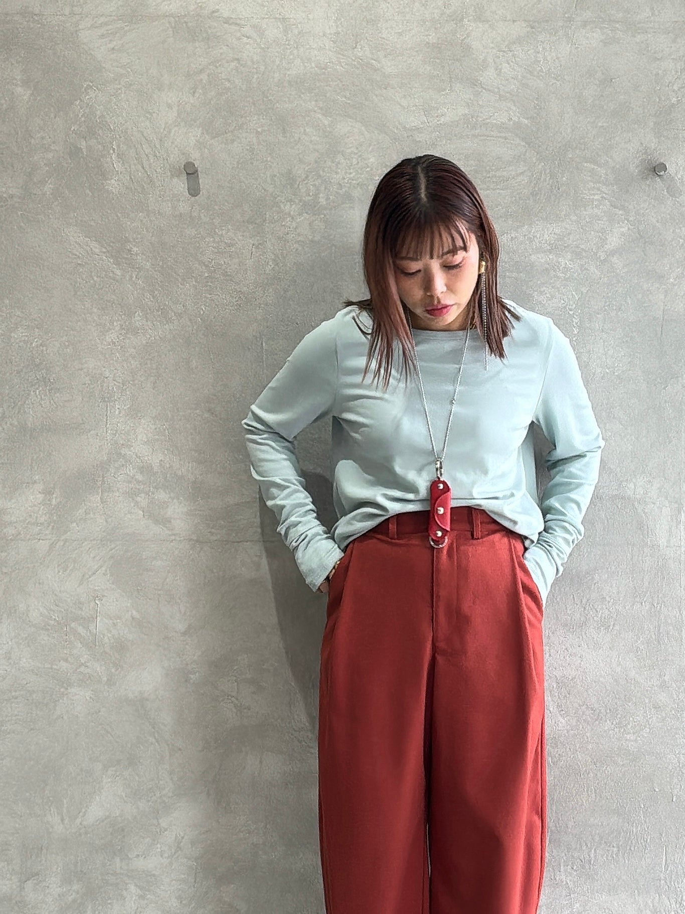 あったか無地ロングスリーブトップス／ANNA  KERRY