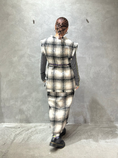 クラッシュツイードタイトスカート／the Nines