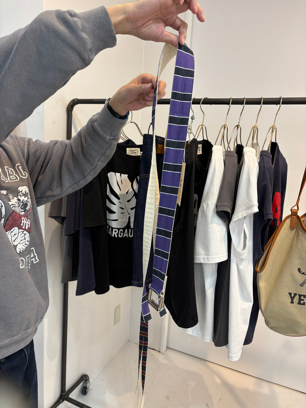 受付終了【予約販売】レジメンタル柄ベルト／AC-26067-S／MARGAUX VINTAGE／2026 SS#2