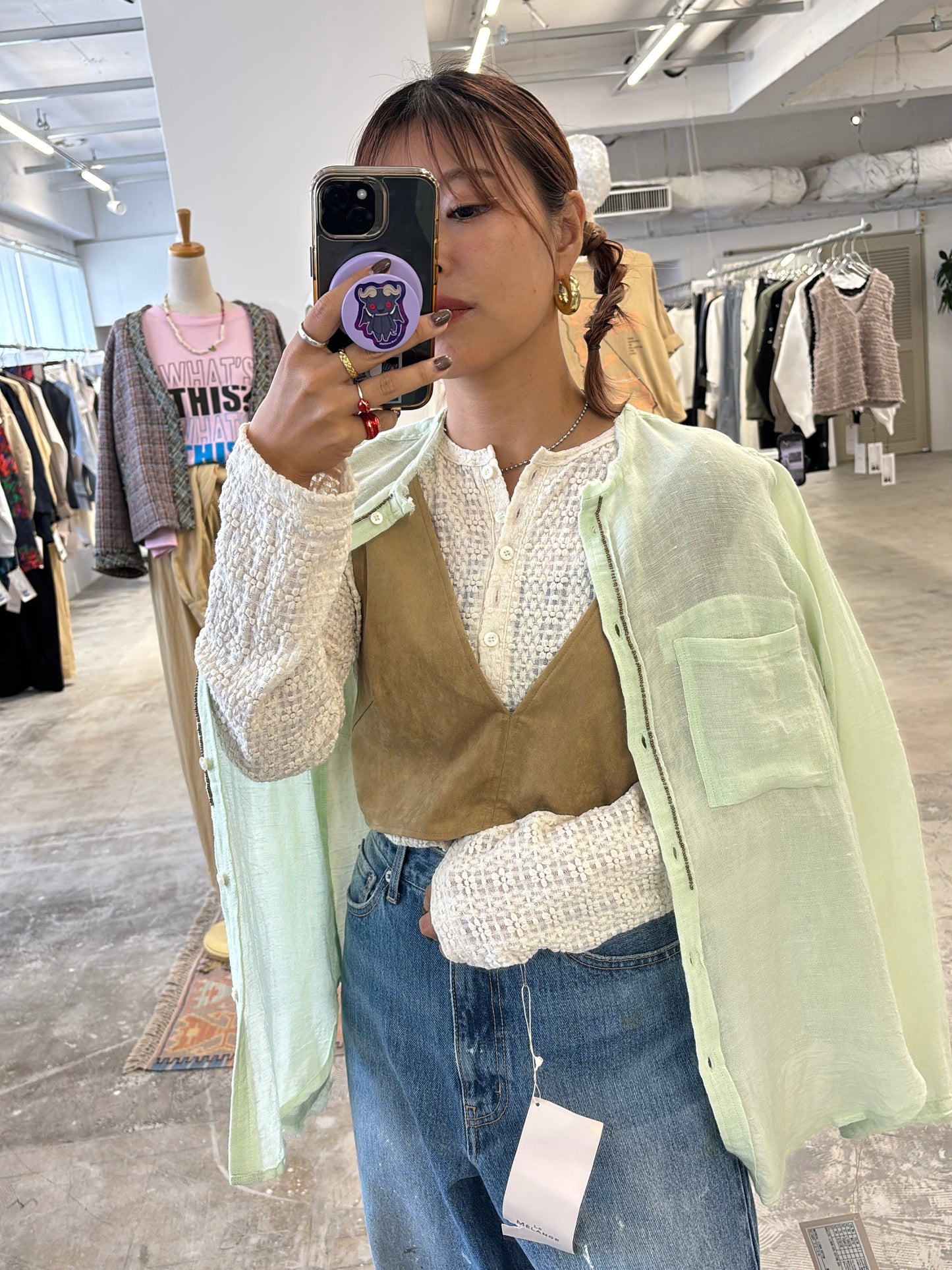 受付終了【予約販売】ヘンリーネックカットソー／8611002／LE MÉLANGE